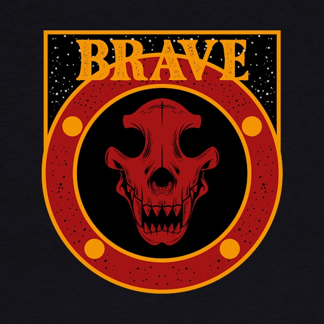 Vintage Skull - Brave by Harrisaputra